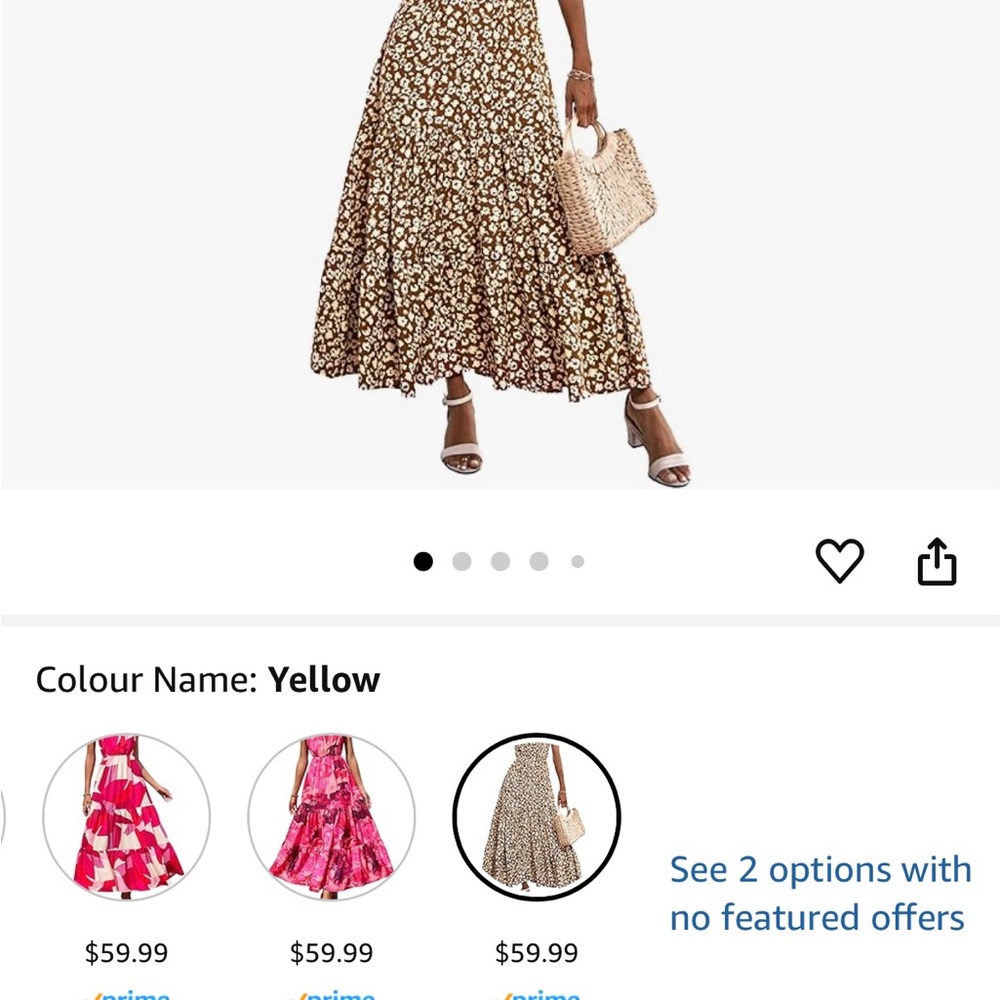 Black, white and yellow, one shoulder maxi dress. New without tags from Amazon